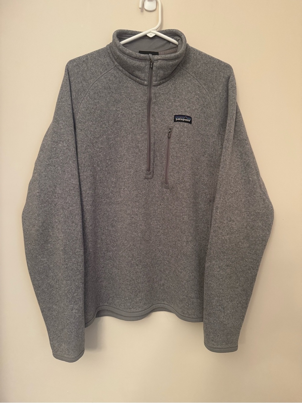 Patagonia Better Sweater 1/4 Zip Fleece Pullover Men’s Size Large Stonewash Gray